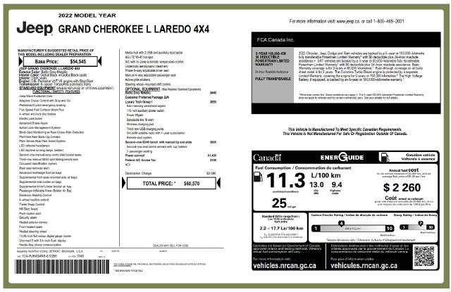2022 Jeep Grand Cherokee L Laredo 4WD
