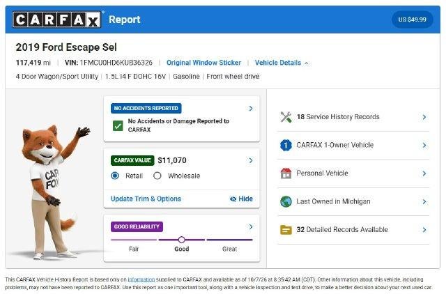 2019 Ford Escape SEL FWD