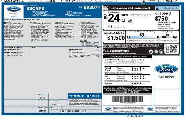 2018 Ford Escape SE 4WD