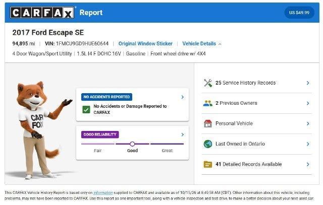 2017 Ford Escape SE 4WD