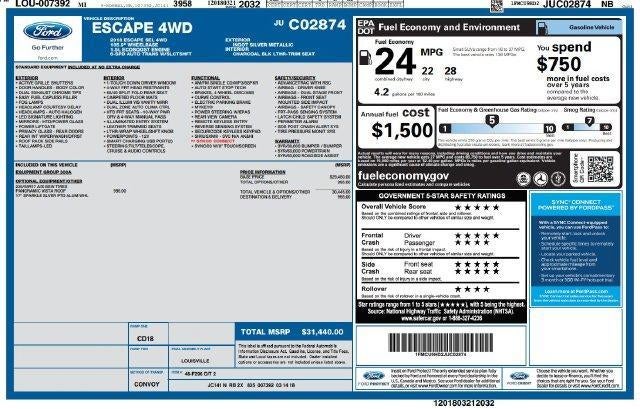 2018 Ford Escape SEL 4WD