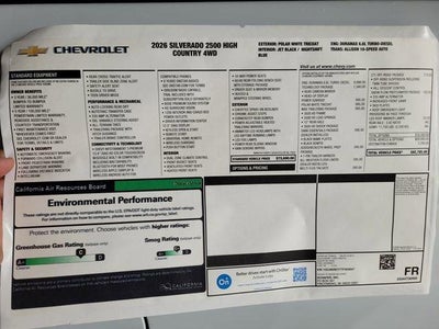 2026 Chevrolet Silverado 2500 HD High Country