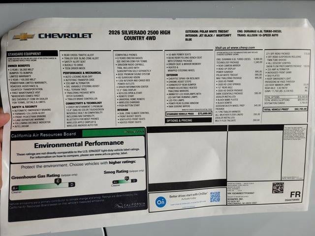 2026 Chevrolet Silverado 2500 HD High Country