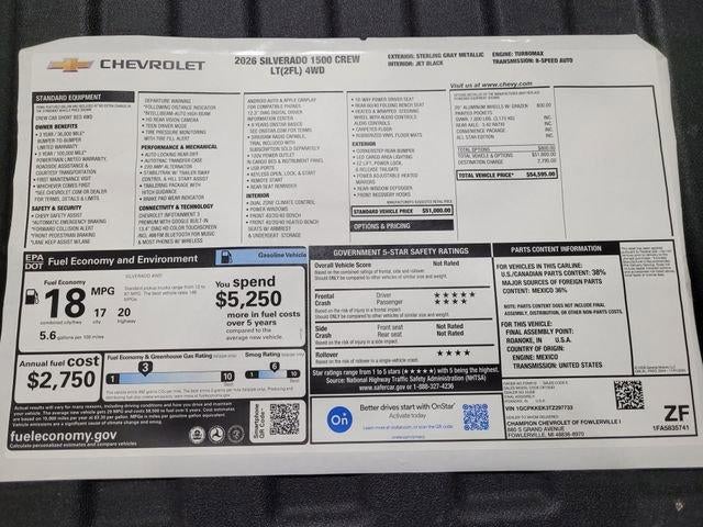 2026 Chevrolet Silverado 1500 LT (2FL)