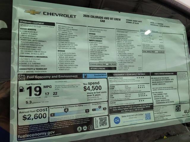 2026 Chevrolet Colorado WT