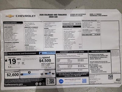 2026 Chevrolet Colorado Trail Boss