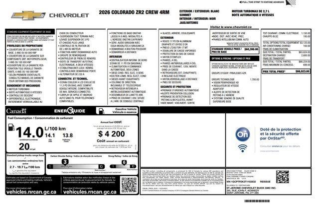 2026 Chevrolet Colorado ZR2 4WD
