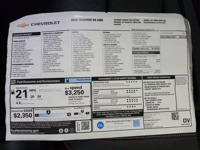 2026 Chevrolet Traverse RS