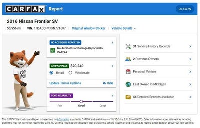 2016 Nissan Frontier SL 4WD