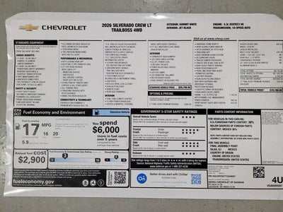 2026 Chevrolet Silverado 1500 LT Trail Boss