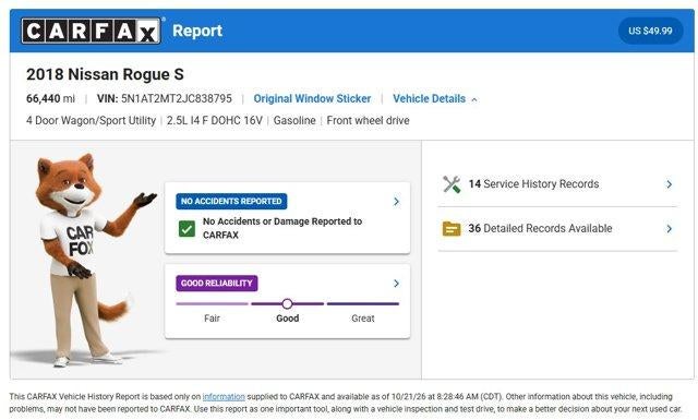 2018 Nissan Rogue S FWD