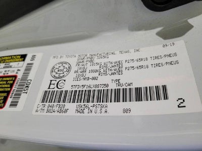 2020 Toyota Tundra 4WD SR5 4WD
