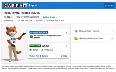 2016 Toyota Tacoma SR5 4WD