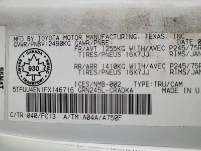 2015 Toyota Tacoma Base 4WD