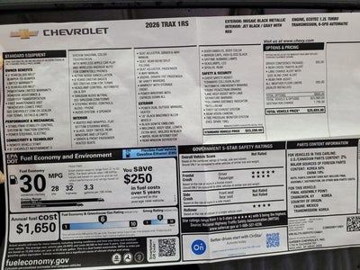 2026 Chevrolet Trax 1RS