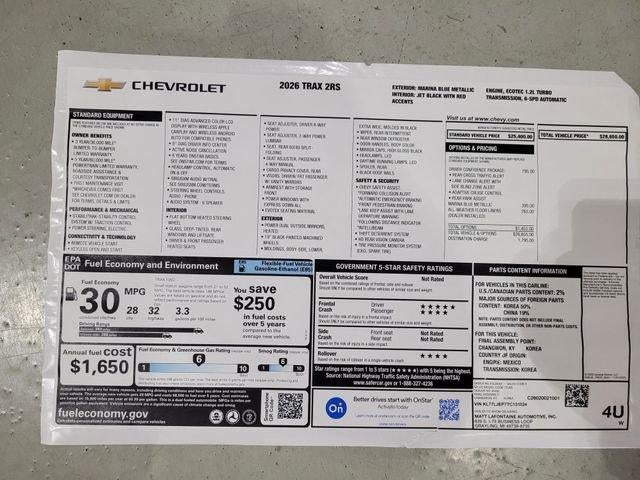 2026 Chevrolet Trax 2RS