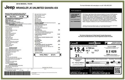 2018 Jeep Wrangler JK Unlimited Sahara