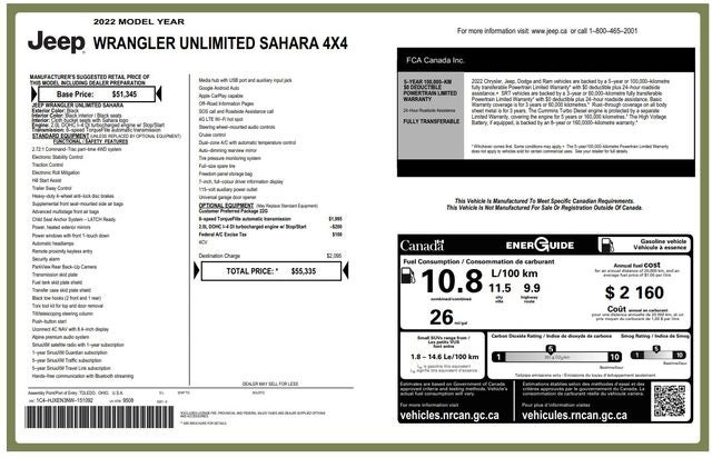 2022 Jeep Wrangler Unlimited Sahara