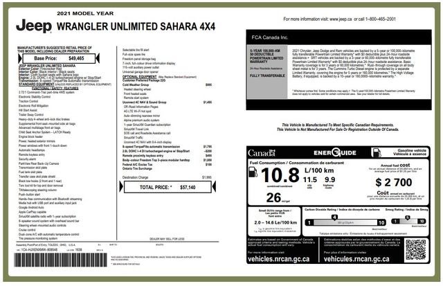 2021 Jeep Wrangler Unlimited Sahara