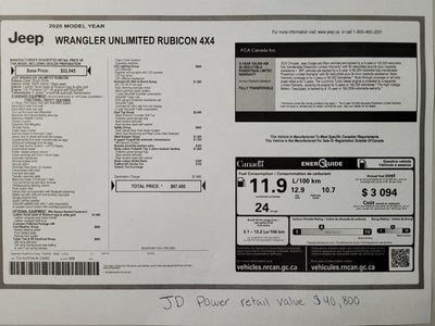 2020 Jeep Wrangler Unlimited Rubicon