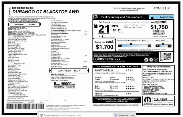 2018 Dodge Durango GT