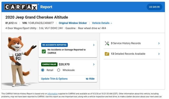 2020 Jeep Grand Cherokee Altitude