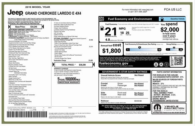 2019 Jeep Grand Cherokee Laredo E