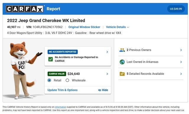 2022 Jeep Grand Cherokee WK Limited