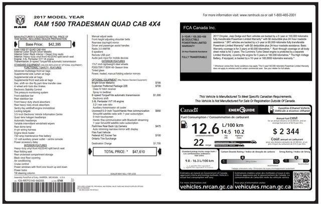 2017 RAM 1500 Tradesman