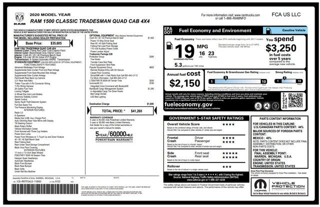 2020 RAM 1500 Classic Tradesman