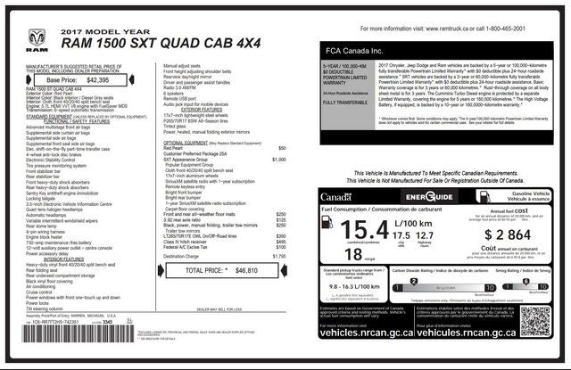 2017 RAM 1500 Tradesman