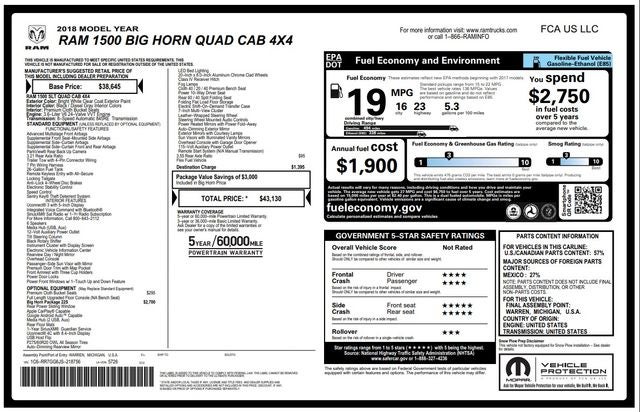2018 RAM 1500 Big Horn