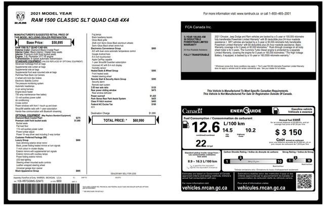 2021 RAM 1500 Classic SLT