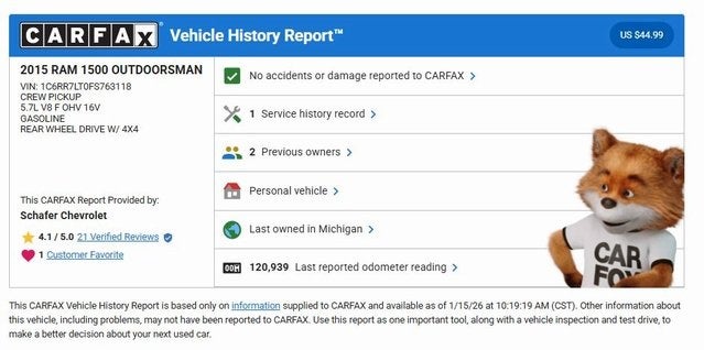 2015 RAM 1500 Outdoorsman