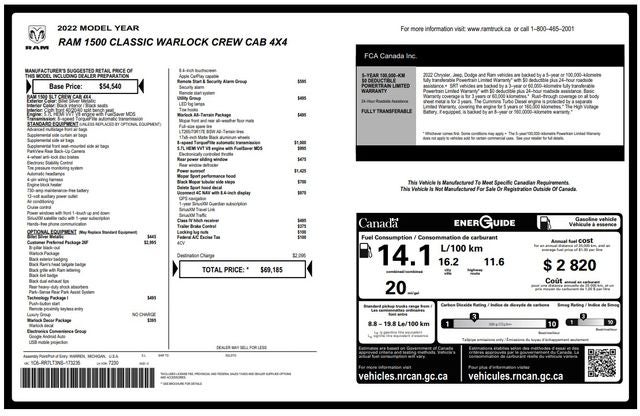 2022 RAM 1500 Classic Warlock