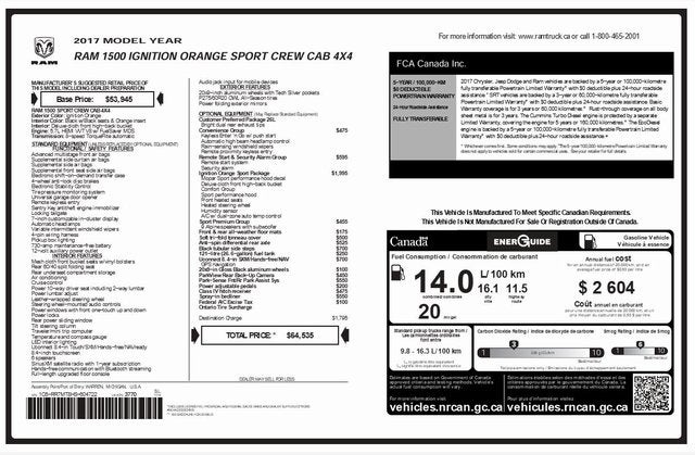 2017 RAM 1500 Sport