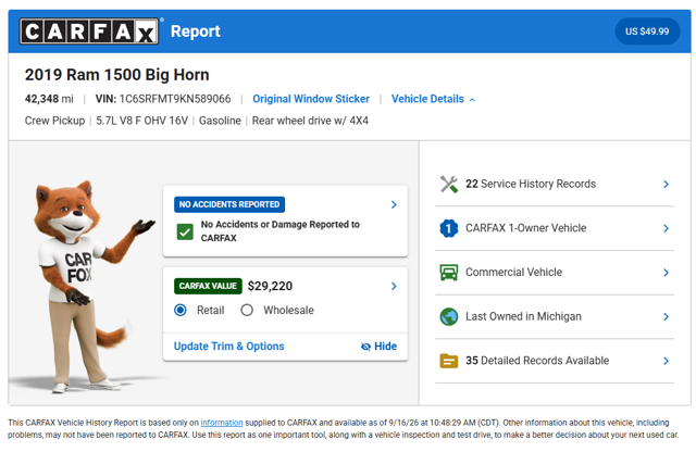 2019 RAM 1500 Big Horn/Lone Star