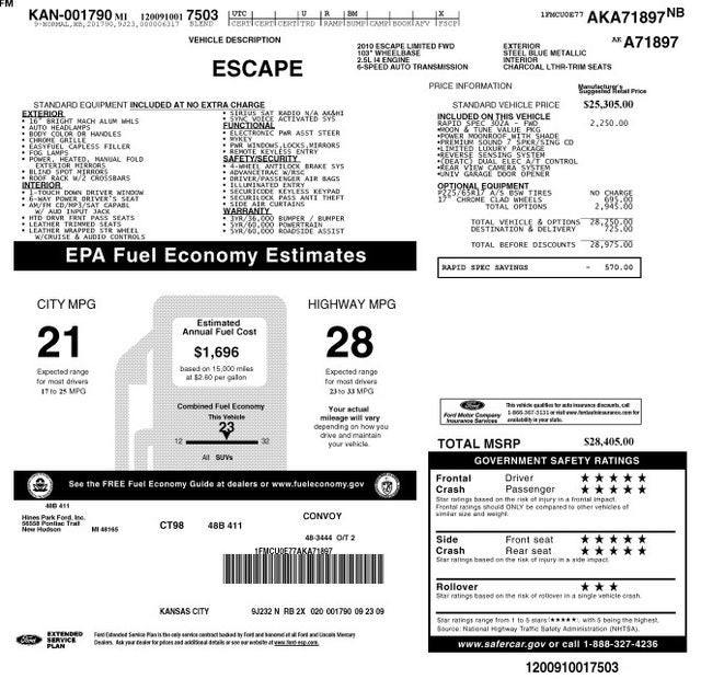 2010 Ford Escape Limited