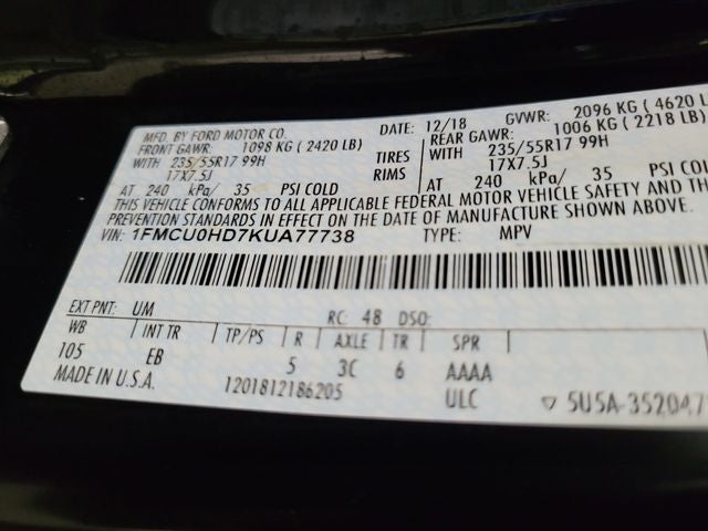 2019 Ford Escape SEL