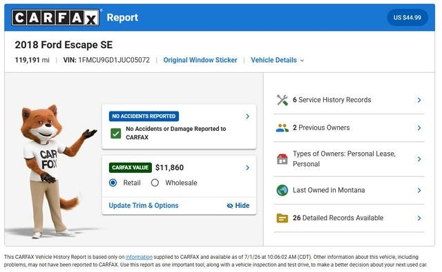 2018 Ford Escape SE