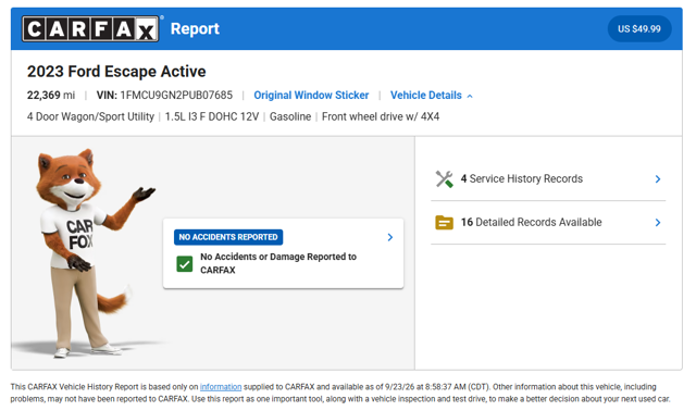 2023 Ford Escape Active