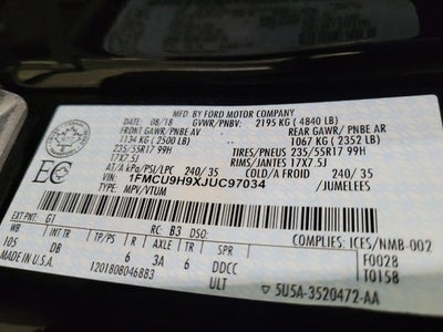 2018 Ford Escape SEL