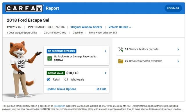 2018 Ford Escape SEL