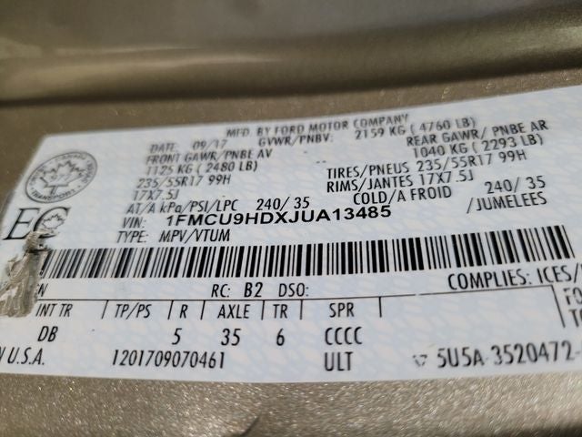 2018 Ford Escape SEL