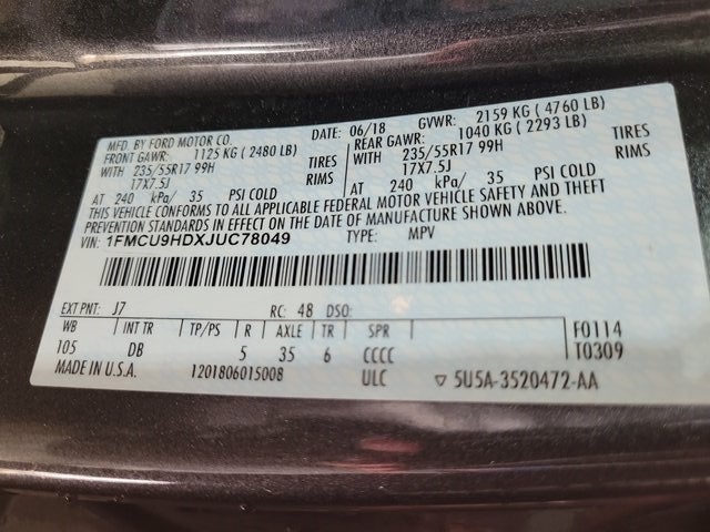 2018 Ford Escape SEL