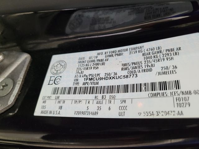 2019 Ford Escape SEL