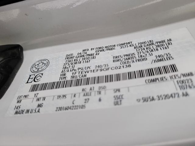 2016 Ford F-150 XLT XTR