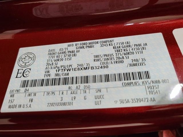 2021 Ford F-150 XLT FX4