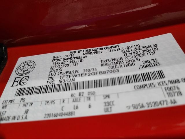 2016 Ford F-150 XLT FX4