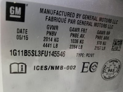 2015 Chevrolet Malibu LS 1LS